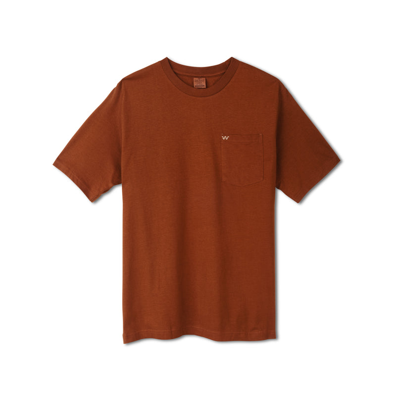 Logo Pocket Tee Shirt | BROWN / Small