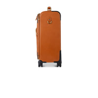 Leather Carry-on Rolling Suitcase