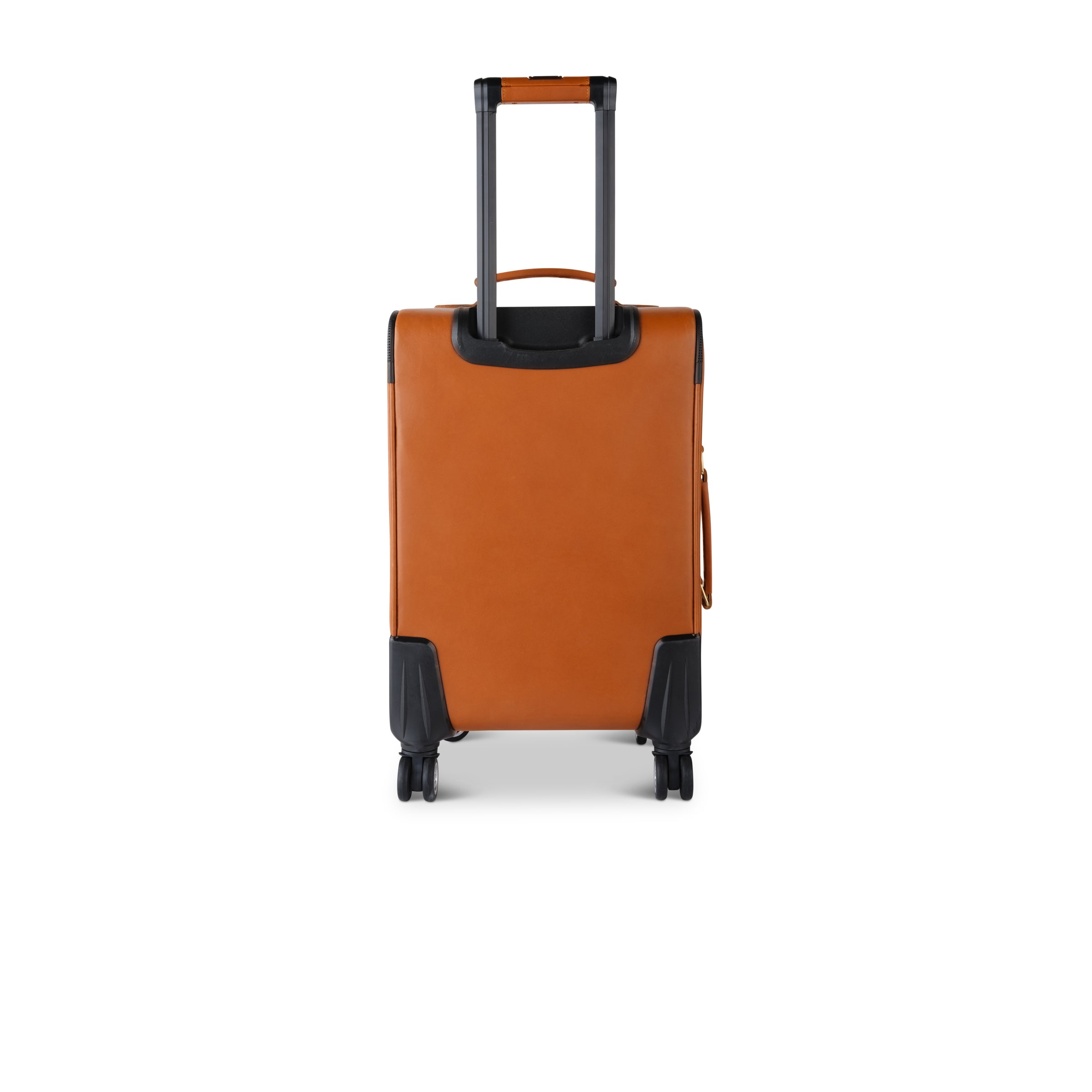 Leather Carry-on Rolling Suitcase