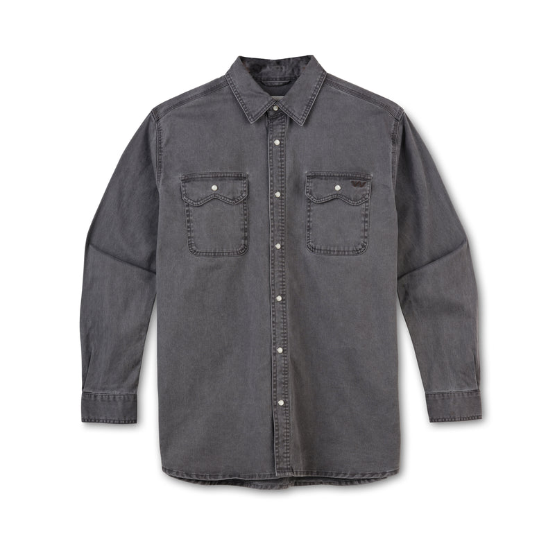 Men’s Two Pocket Ranch Shirt, Twill | MESQUITE CHARCOAL / Small