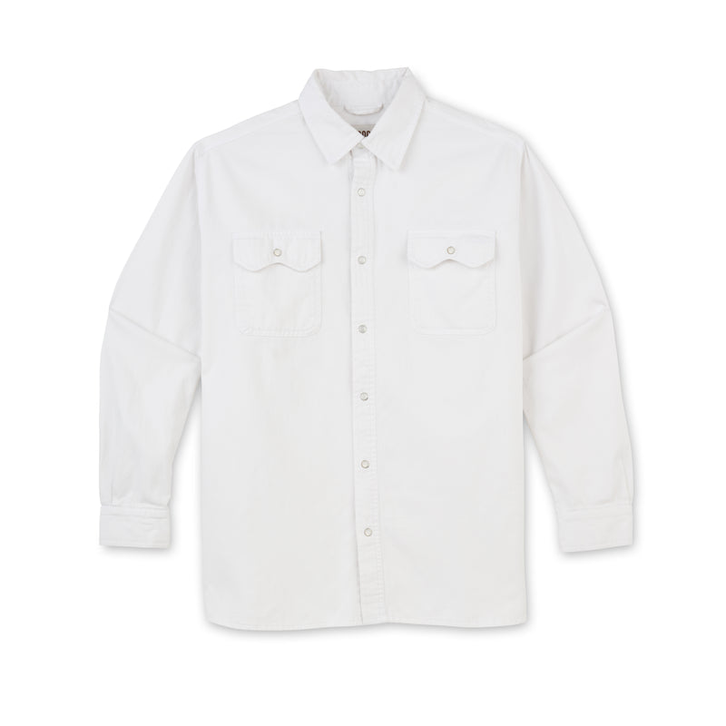 Men’s Two Pocket Ranch Shirt, Twill | WHITE / Small