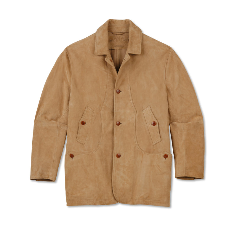 Men's Goat Suede Field Coat | Saddle Tan / Small