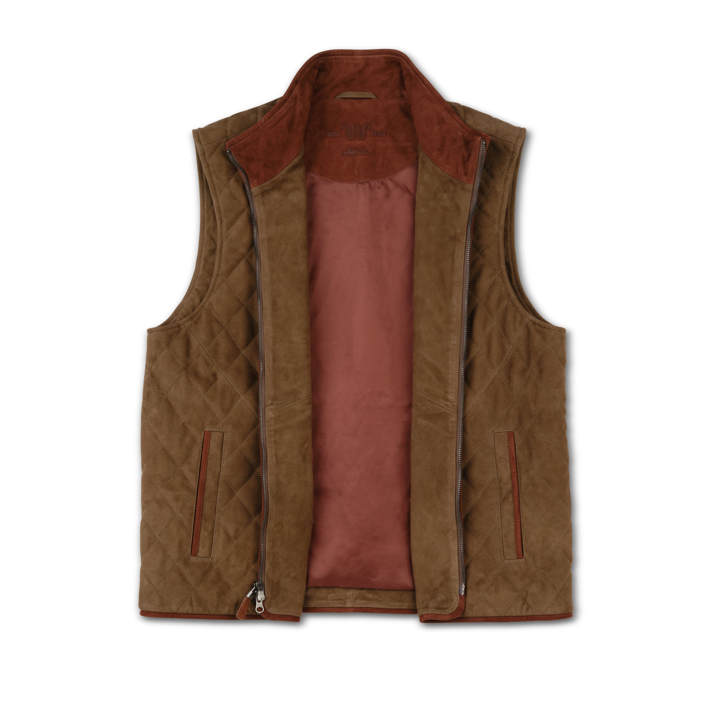 Men's Goat Suede Quilted Ranch Vest