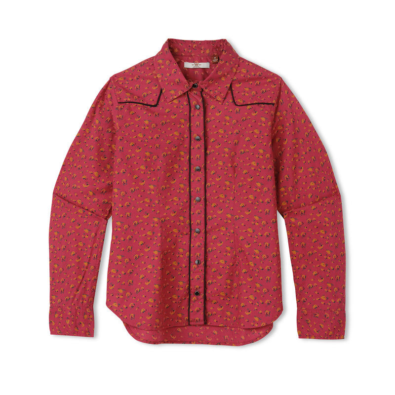 Women's Pearl Snap Ranch Shirt | OLD SORREL RED / Small