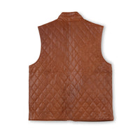 Men's Leather Quilted Ranch Vest