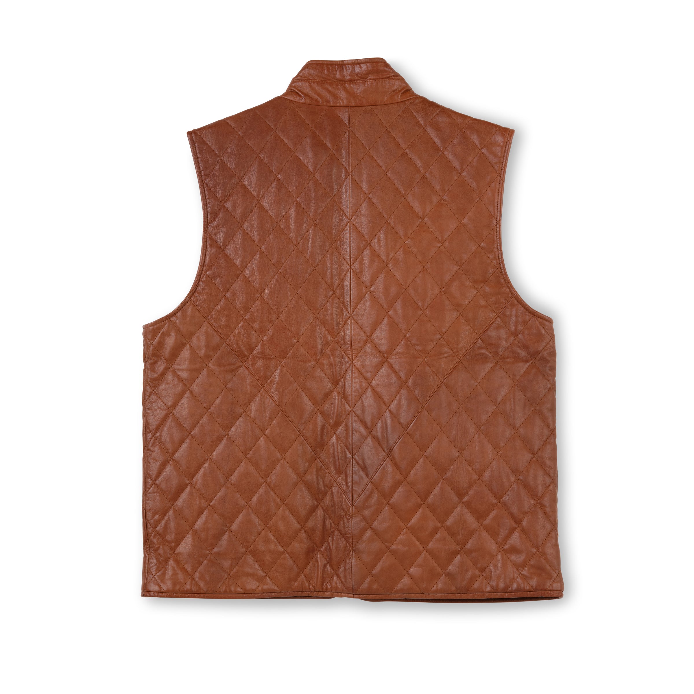 Men's Leather Quilted Ranch Vest