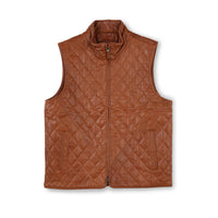 Men's Leather Quilted Ranch Vest