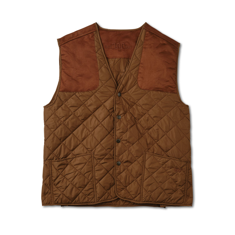 Men's Quilted Ranch Vest | BROWN / Small