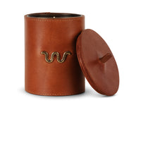 Leather Wrapped Candle