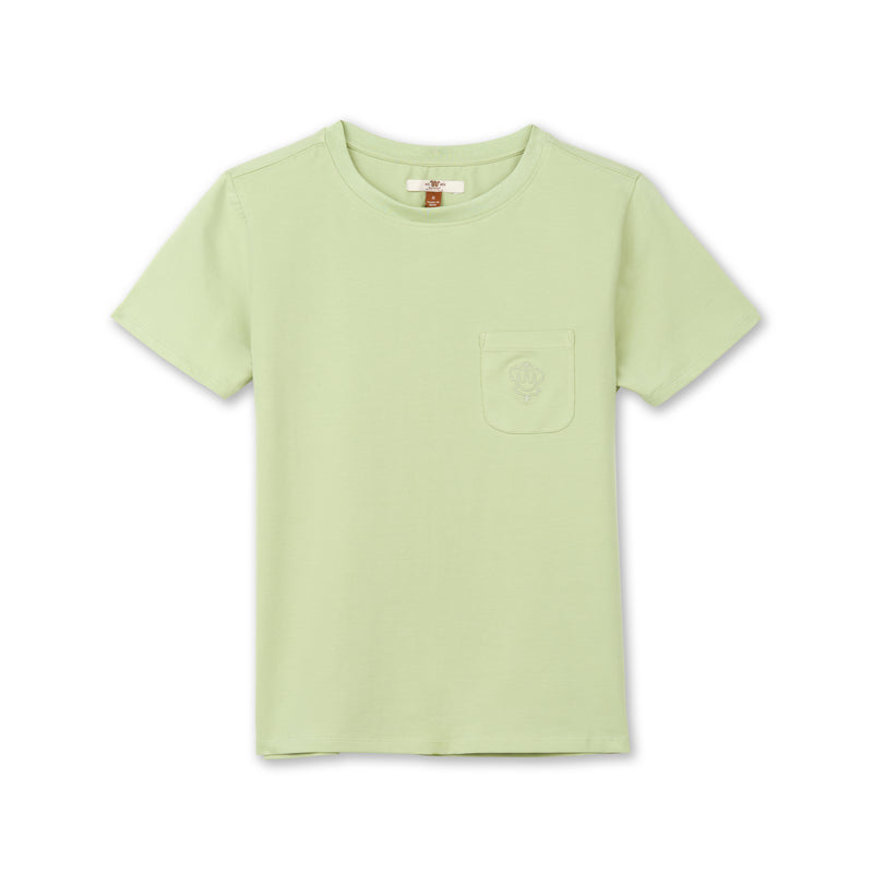 Women's Embroidered Pocket Tee | LLANO GREEN / Extra Small