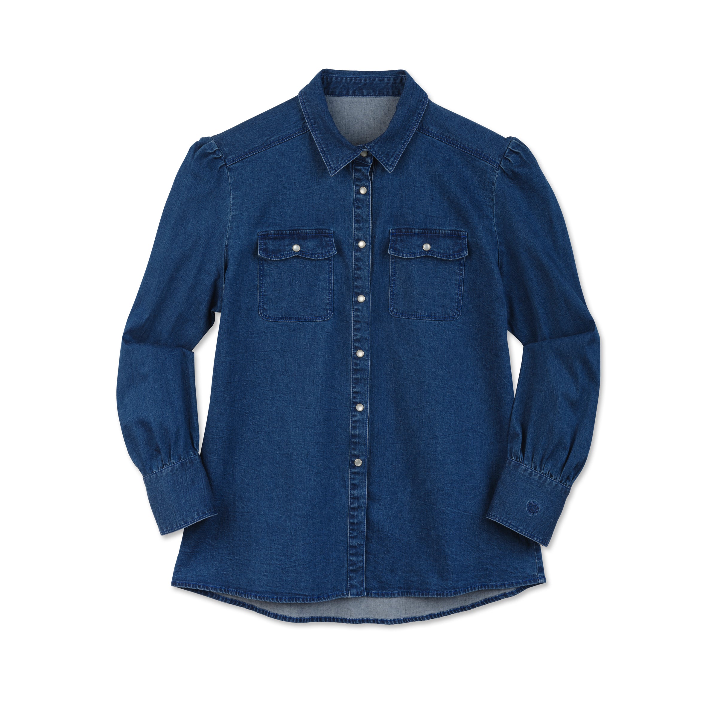 Women's Dark Wash Denim Shirt