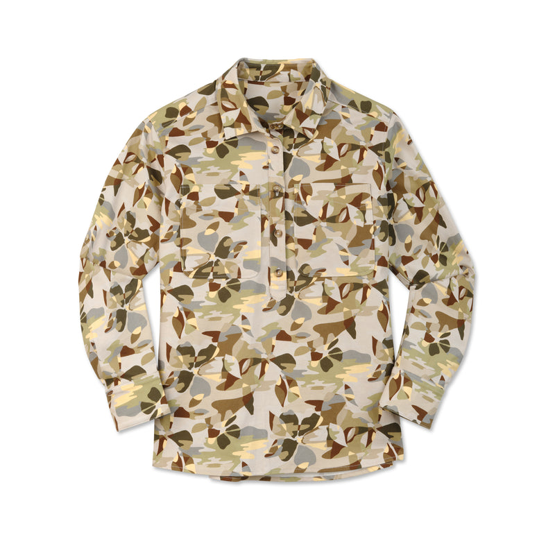 Women's Washed Twill Floral Camo Chore Shirt | FLORAL CAMO / Extra Small