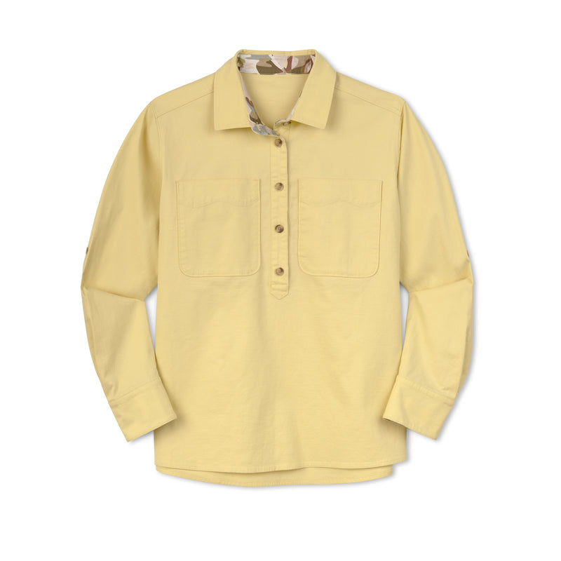 Women's Washed Twill Chore Shirt | STRAW / Extra Small