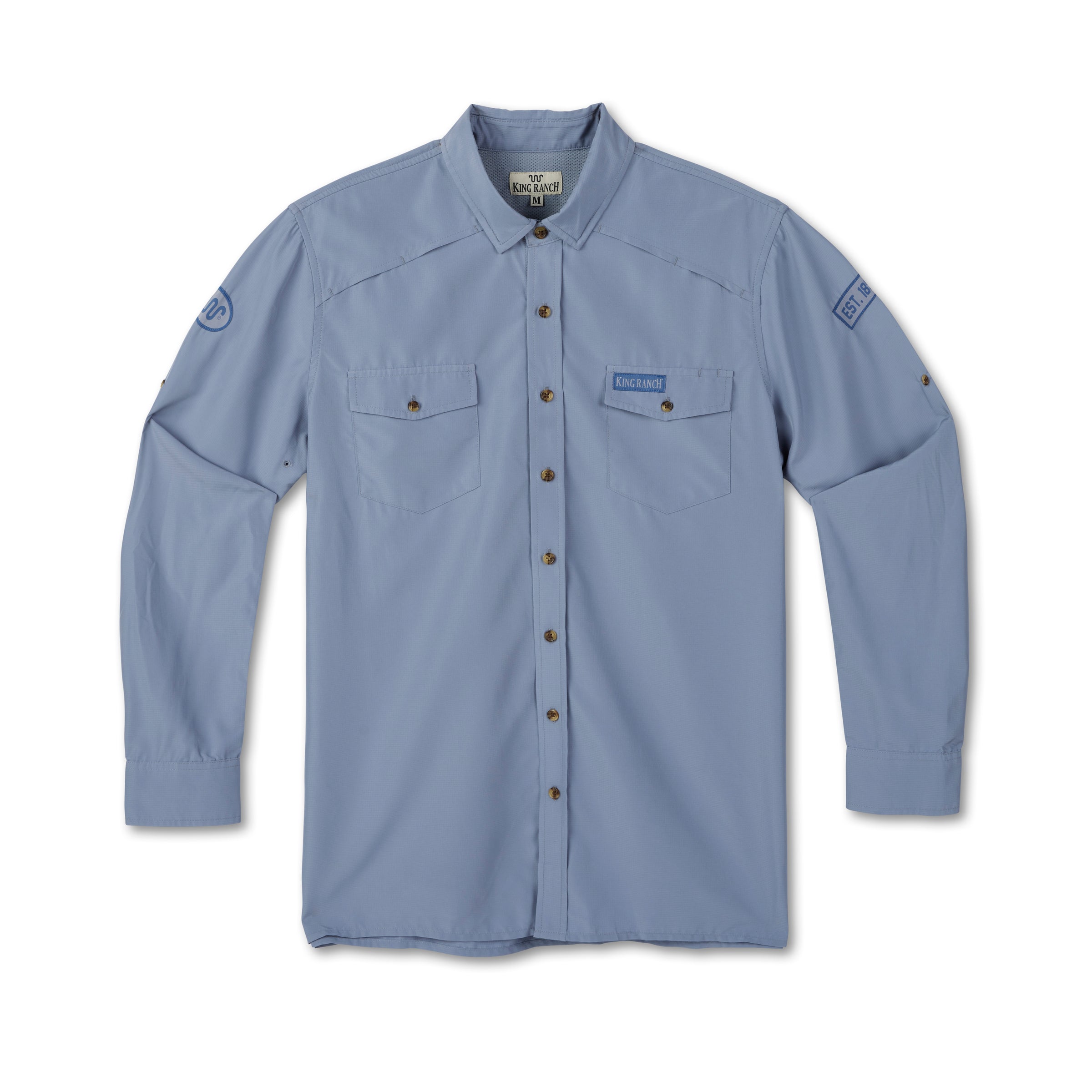 Men's L/S Classic Fishing Shirt with Badges