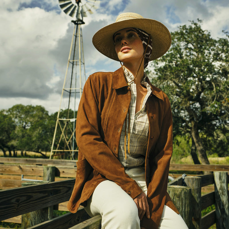 Women's Suede Ranch Jacket | COGNAC / Extra Small