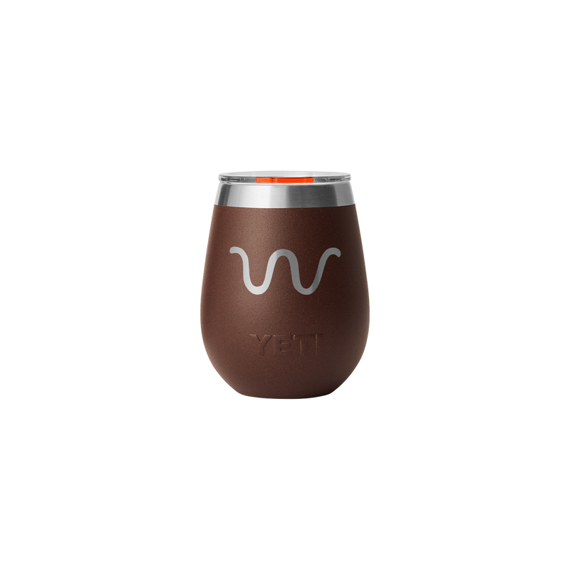 Running W YETI Rambler, 10 oz Wine Tumbler | BROWN