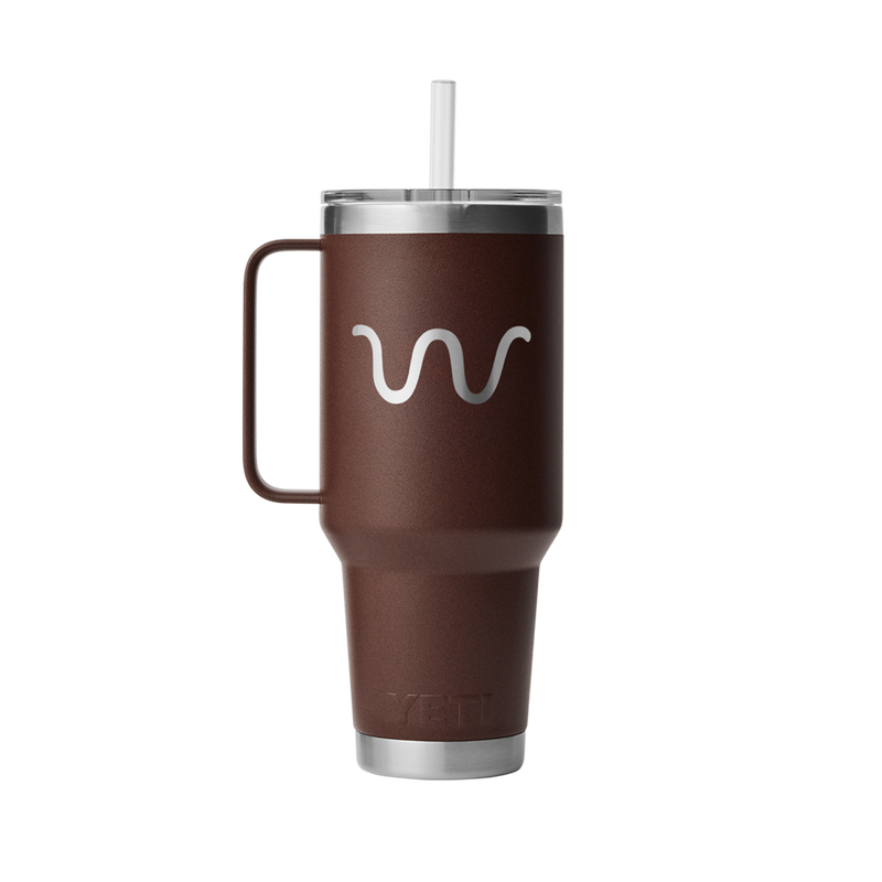 Running W Yeti Rambler, 42 Oz Straw Mug | BROWN