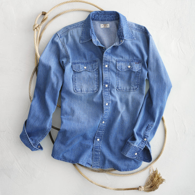 Men’s Two Pocket Ranch Shirt, Denim | lifestyle