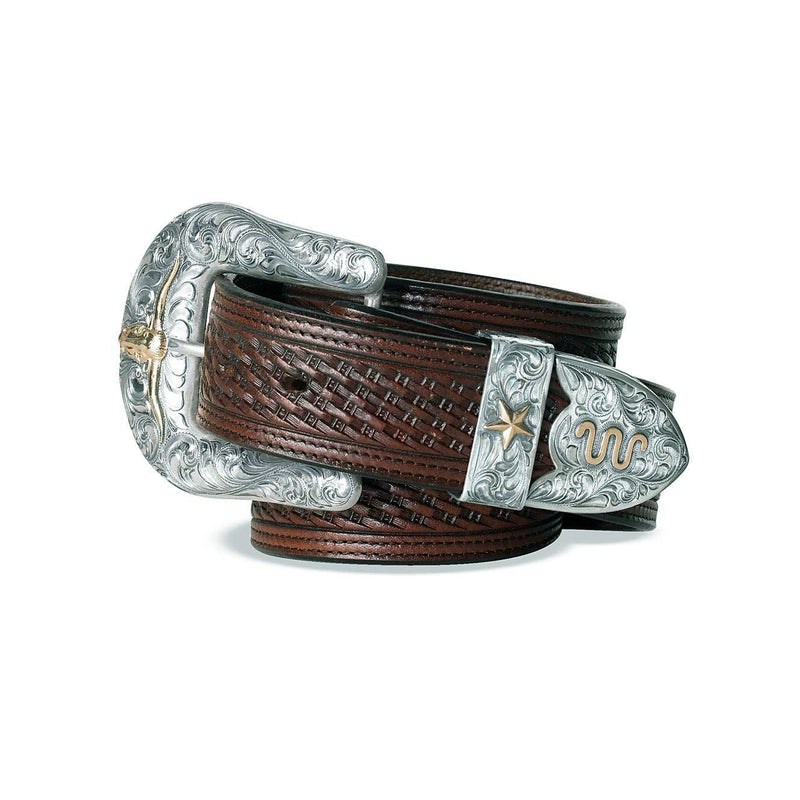 Basketweave Brown Belt | CHOCOLATE / 30