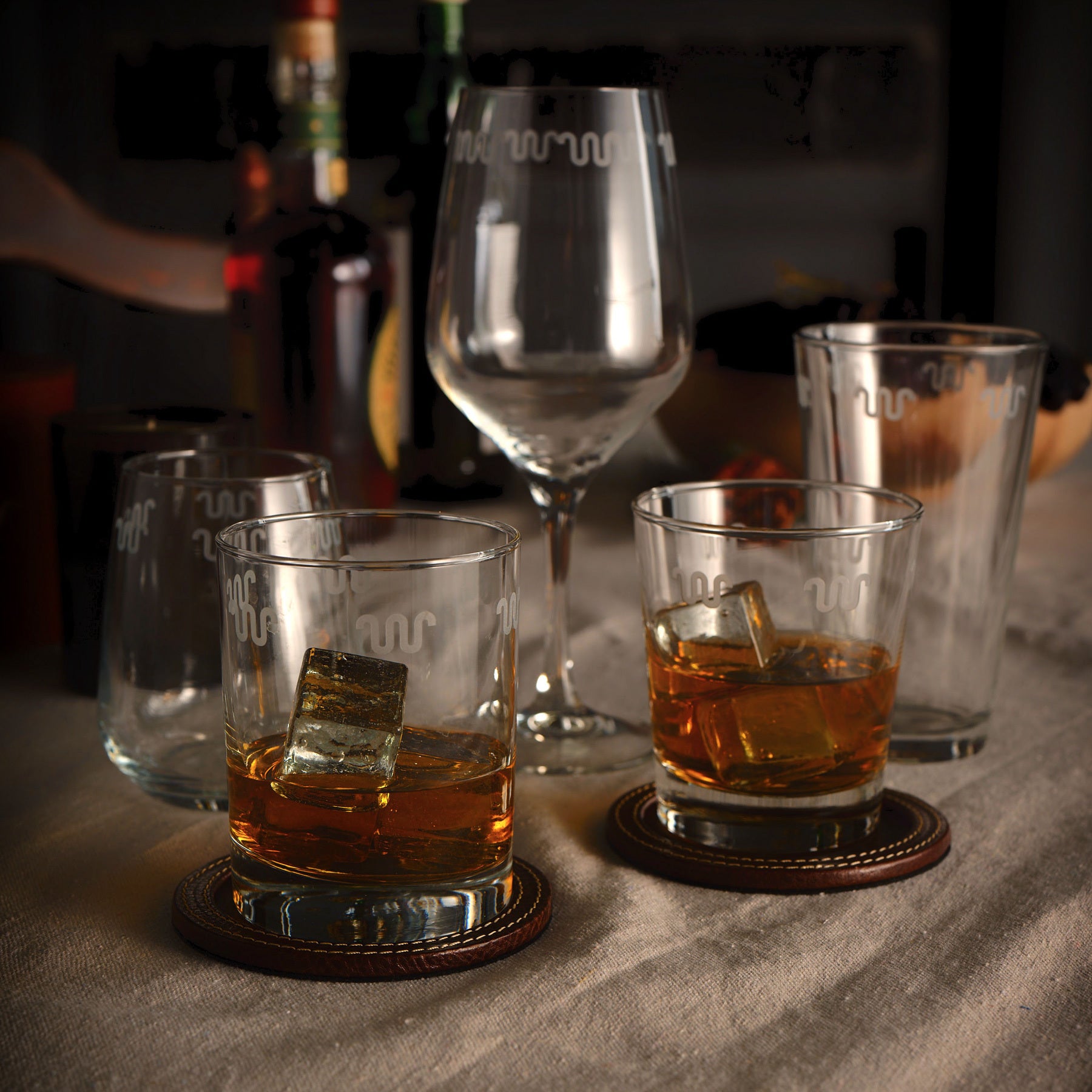 Running W® Etched Whiskey Glass