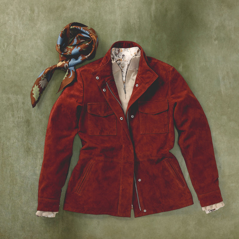 Women's Goat Suede Ranch Jacket | OLD SORREL RED / Small